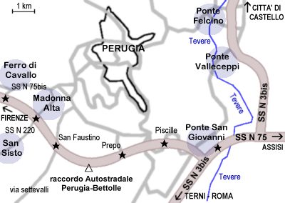 How to reach Perugia